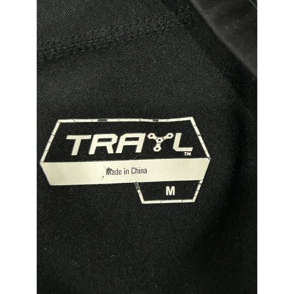 Trayl Black Athletic Cycling Joggers Reflective Detail Zipped Ankle Cuffs Sz Med - Picture 6 of 10